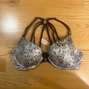 NEW Victoria Secret Very Sexy Snow Leopard Racerback Strappy Bra 36B